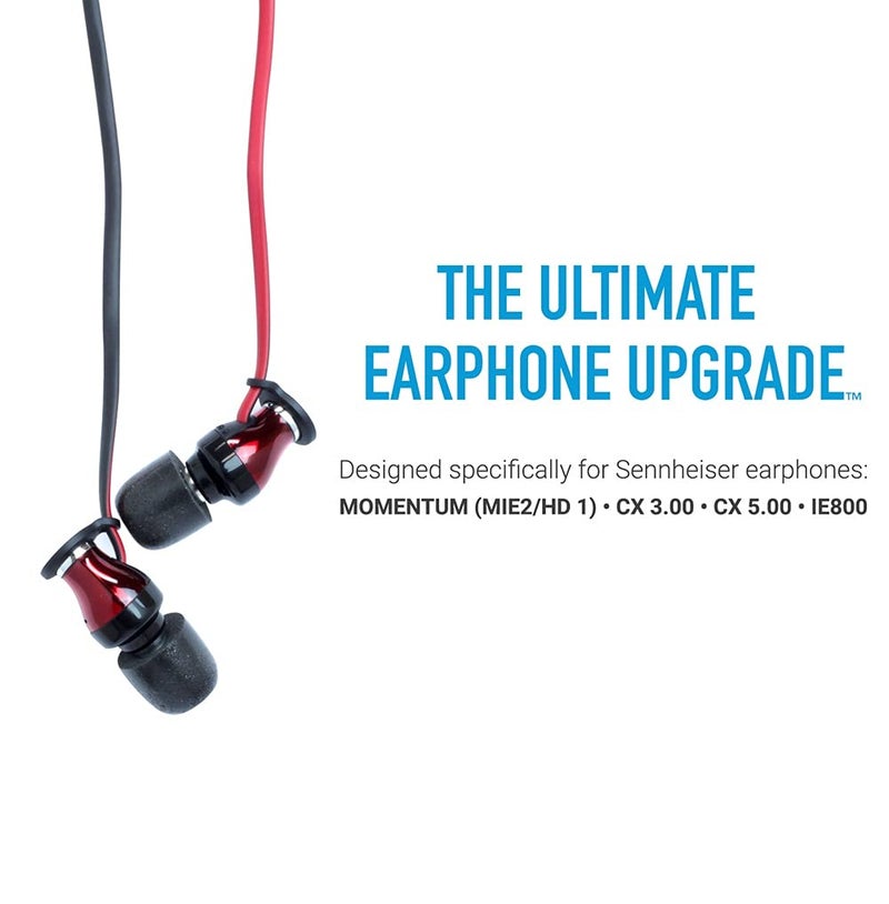 Comply 167 Core Series | Memory Foam Replacement IEM Ear Tips for Sennheiser Wired Devices & More | Superior Noise Isolation, Ultimate Comfort, Secure Fit | TechDefender, Black, Medium (3 Pairs) - Image 2